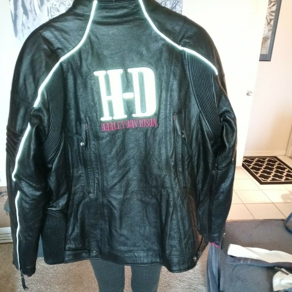 HARLEY DAVIDSON LEATHER RIDING JACKET 2 XL
